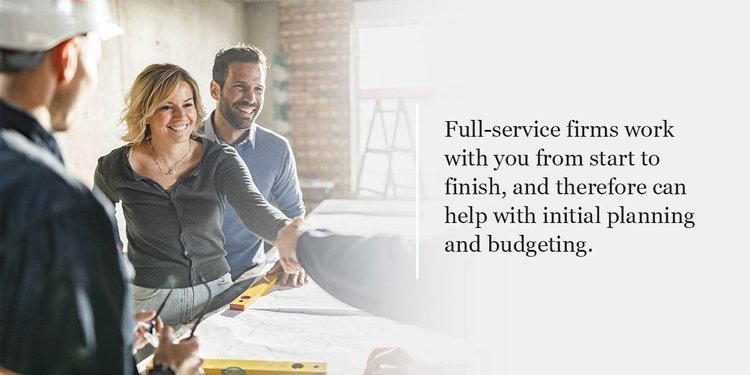 full-service firms work with you from start to finish